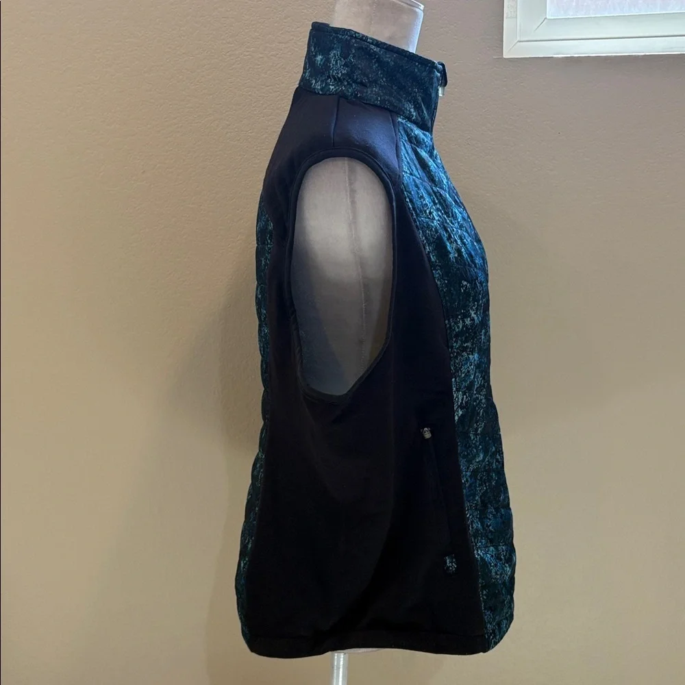 Marc New York Black Vest with Teal Patterned Front
